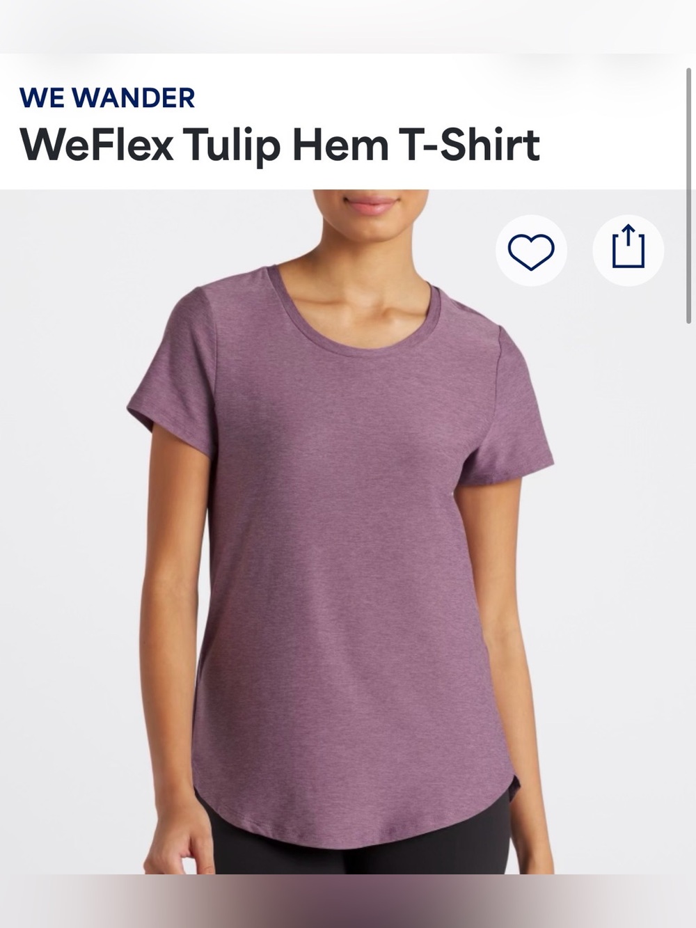 We Wander WeFlex Tulip-Hem Short Sleeve Tee — Lavender